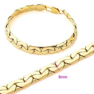   Gold Filled Mens Bracelet,Vogue Design Chain Unisex GF jewelry FREE