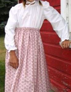 Womans Ladies Historical Pioneer prairie skirt custom  