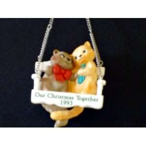  1993 Kitties on a Swing Tree Ornament 