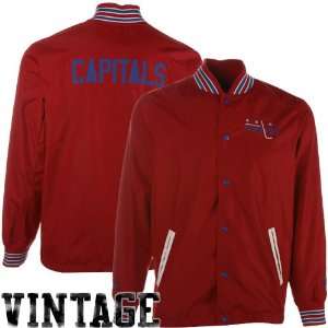   Washington Capitals Red Pep Talk Full Button Jacket