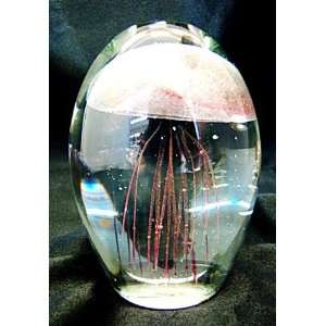   Glow in the Dark Small Pink Jellyfish Paperweight