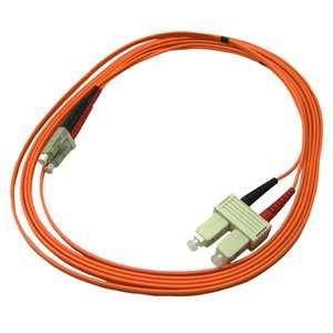 Duplex Patch Cable. 1M/3FT FIBER OPTIC MMF LC SC 62.5/125 ORANGE PATCH 