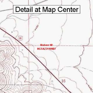 USGS Topographic Quadrangle Map   Bisbee NE, Arizona (Folded 