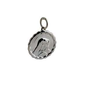   round Our Lady of sorrows Madonna with Fancy edge Pendant Jewelry