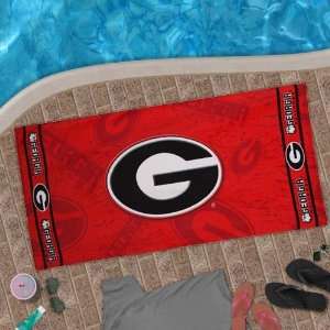  Georgia Bulldogs 30 x 60 Red Beach Towel