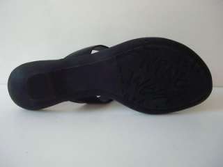 NINE WEST Black Leather Shoes Womens Flops Size 8.5  
