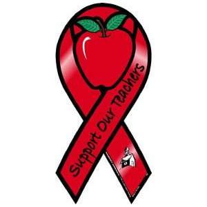  Support Our Teachers Red Ribbon Magnet Automotive