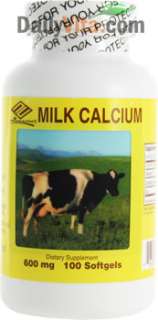Liquid Milk Calcium+vitamin D+Zinc, 600 mg 100 Softgels  