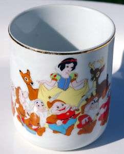 Vintage Walt Disney Snow White 7 Seven Dwarfs Mug Cup  