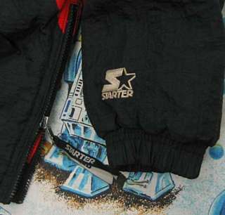 vtg CHICAGO BLACKHAWKS 90s Starter Puffer Winter JACKET XL embroidered 