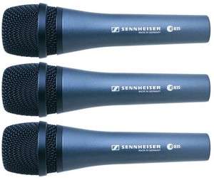 Sennheiser E835 3 Pack Handheld Vocal Microphone Bundle  
