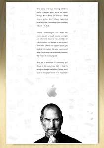 Steve Jobs RIP Memorial Apple Inspirational Motivational Poster Print 