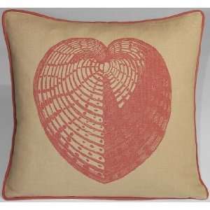  Sea Heart Linen Pillow