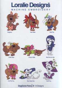 Loralie Embroidery Designs Doggone Fancy II   Multi Formatted CD