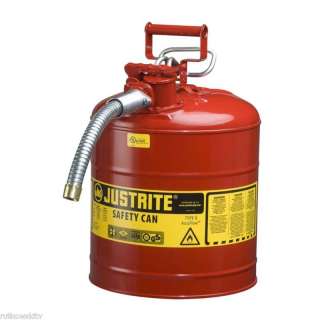 Justrite 5 Gal 19 Liter Type II Red Gas Can With Spout  