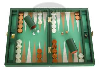Zaza & Sacci Leather/Microfiber Backgammon Set   Model ZS 305   Small 