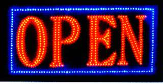 LED Neon Light Animated Motion OPEN Business Sign L32  