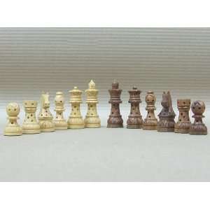  Chessmen Chess Set Game Pieces Wooden Chess Men Carved 