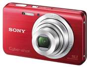 Sony Cyber Shot DSC W650 Digital Camera (Red) with 8GB Card + Case 