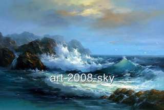 Original OIL PAINTING ART  Landscape seascape ON CANVAS 24x36