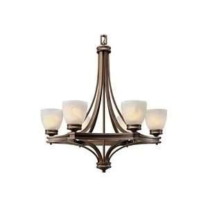  Golden Sterne Silvered Taupe Six Bulb Chandelier 1054 6 ST 