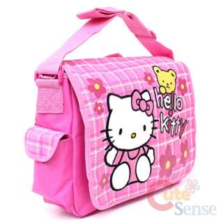   Messenger Bag Diaoer Bag  Pink Flowers Teddy Bear 688955816114  