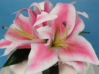   TOPPER ~ ORIENTAL LILY ~ WEDDING FLOWERS ~ CAKE DECORATIONS  