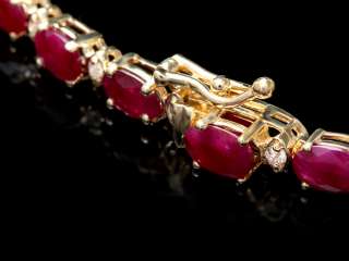   14K YELLOW GOLD 31.70CT RUBY 1.50CT DIAMOND NECKLACE+  