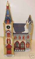 Porcelain  CHURCH  Lighted House In Box  