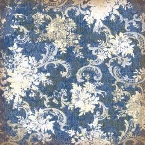 Company Blue Awning 12 by 12 Inch Floral Embellished Paper Arts 