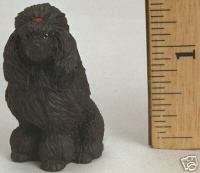 Miniature Poodle Black Dog Figurine Collectible Resin  