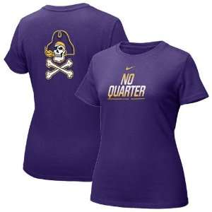   Nike East Carolina Pirates Purple Ladies Uniform T shirt Sports