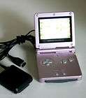 Nintendo Game Boy Advance SP AGS 101 Pearl Pink w/charger Awesome 
