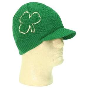   Celtics Bill Front Winter Knit Beanie Hat   Green
