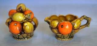 Vintage Inarco Orange Spice Sugar Bowl and Creamer  