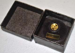   Gaudens $20 Miniature Gold Piece 24k SOLID GOLD COIN .3g COA  