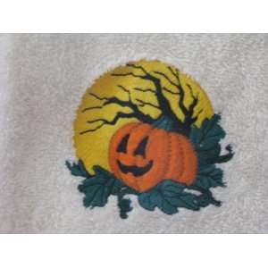  Hand Towel with Halloween Jack O Lantern
