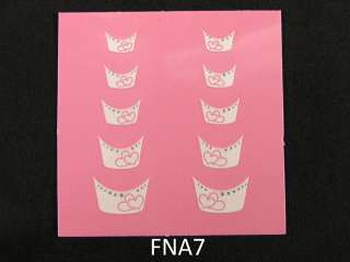 French Nail Tips Glitter Manicure Art Sticker Decals 07  