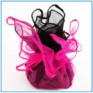 12x Designer Organza Gift Bags for Weddings & Party Favors   11 square 