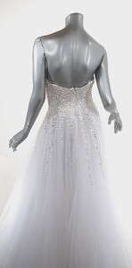 REEM ACRA Moonlight WEDDING Dress Bust 33 Waist 27 FAIRYTALE STYLE 