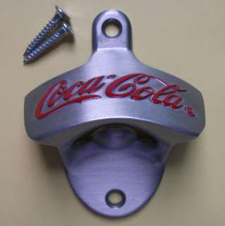 NEW Metal Crown Coke Coca Cola Wall Mount Bottle Opener  