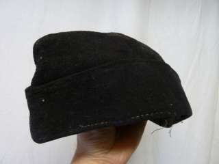 GERMAN ARMY WW2 BLACK OVERSEAS CAP PANZER  