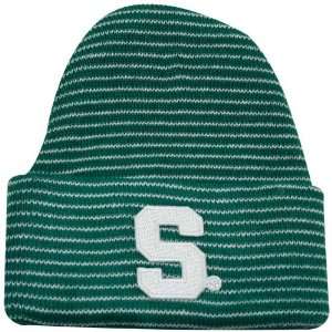 Michigan State Spartans Infant Green Striped Ski Knit Beanie  