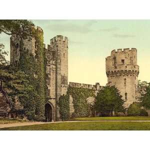  Vintage Travel Poster   The castle Warwick England 24 X 18 