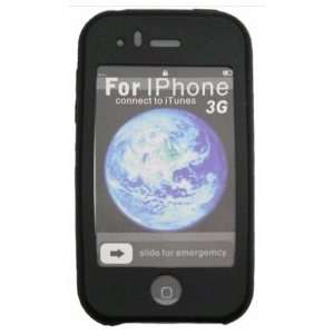  APPLE IPHONE 3G, 3GS SILICONE SKIN CASE   BLACK 