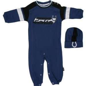  Indianapolis Colts Infant Coverall & Cap Set Sports 