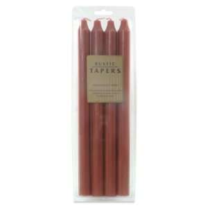   Candles   Rustic Tapers 4pc Clamshell 12in Terra Cotta