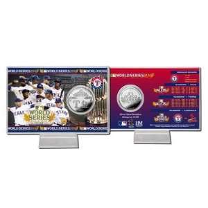  Texas Rangers 2011 World Series Silver Coin Card 