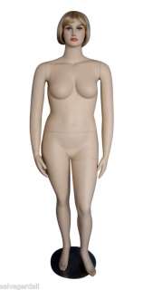 Plus Size 41x32x42 Mannequin Display W/ Wig & Stand NEW  