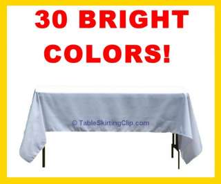 60 x 102 RECTANGLE TABLECLOTHS  30 COLORS MADE IN USA  